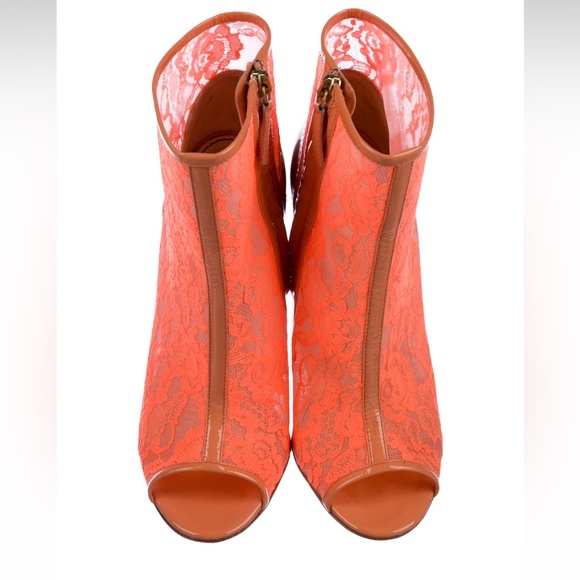 Jerome C. Rousseau: Lace Peep-Toe Boots - Picture 3 of 5